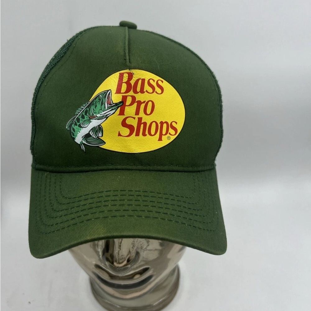 Bass Pro Shops Green Hat Adjustable SnapBack Trucker Baseball Fishing Cap New